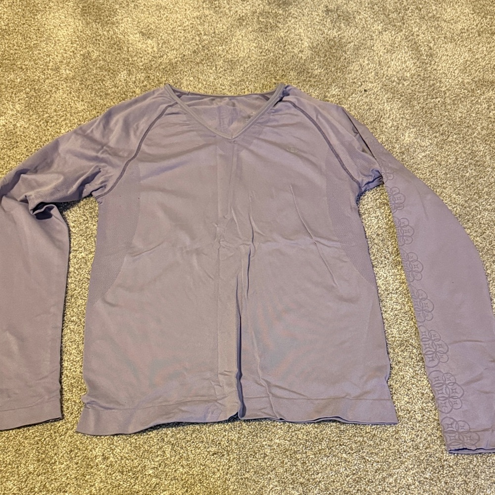 Champion Lavender Long Sleeve Double Dry Top